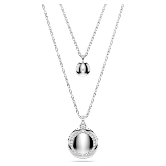 Pendentif superposé Sublima blanc, plaqué rhodium Pendentif superposé Sublima blanc, plaqué rhodium