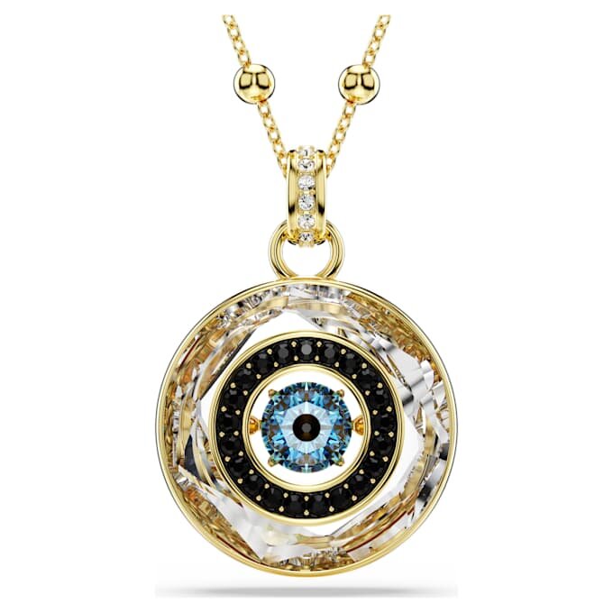 Pendentif Symbolica « Œil maléfique », taille moyenne, multicolore, plaqué or Pendentif Symbolica « Œil maléfique », taille moyenne, multicolore, plaqué or