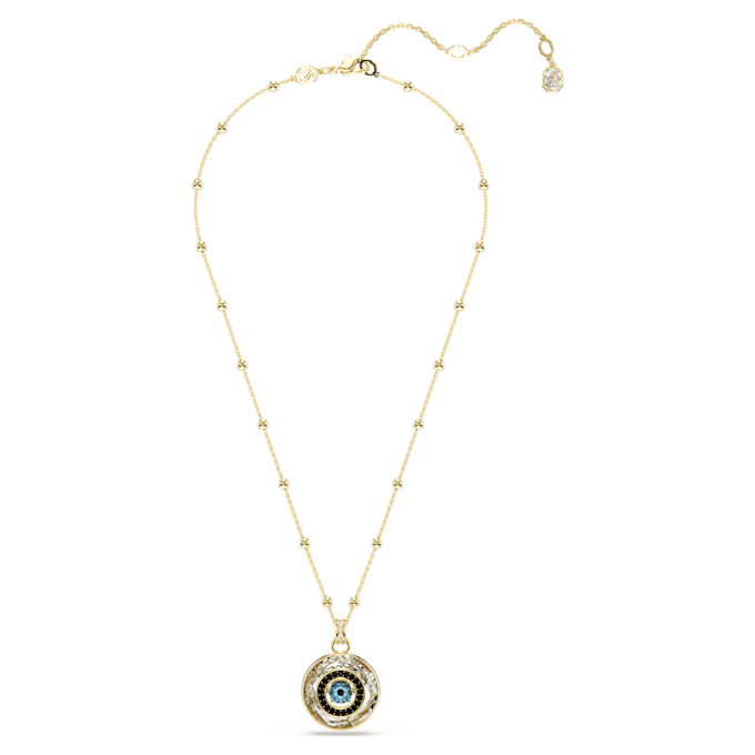 Pendentif Symbolica « Œil maléfique », taille moyenne, multicolore, plaqué or Pendentif Symbolica « Œil maléfique », taille moyenne, multicolore, plaqué or