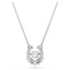 Pendentif Symbolica : perle de cristal, taille ronde, pavé, fer à cheval, blanc, plaqué rhodium Pendentif Symbolica : perle de cristal, taille ronde, pavé, fer à cheval, blanc, plaqué rhodium