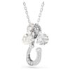 Pendentif Symbolica : perle de cristal, taille ronde, pavé, fer à cheval, blanc, plaqué rhodium Pendentif Symbolica : perle de cristal, taille ronde, pavé, fer à cheval, blanc, plaqué rhodium