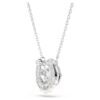 Pendentif Symbolica : perle de cristal, taille ronde, pavé, fer à cheval, blanc, plaqué rhodium Pendentif Symbolica : perle de cristal, taille ronde, pavé, fer à cheval, blanc, plaqué rhodium