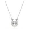 Pendentif Symbolica : perle de cristal, taille ronde, pavé, fer à cheval, blanc, plaqué rhodium Pendentif Symbolica : perle de cristal, taille ronde, pavé, fer à cheval, blanc, plaqué rhodium