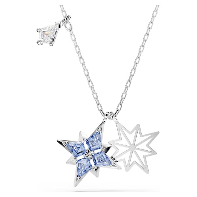 Pendentif Symbolica Étoile, bleu, plaqué rhodium Pendentif Symbolica Étoile, bleu, plaqué rhodium