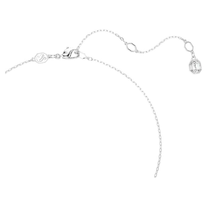 Pendentif Una Angelic en Y, taille ronde, blanc, plaqué rhodium Pendentif Una Angelic en Y, taille ronde, blanc, plaqué rhodium