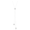 Pendentif Una Angelic en Y, taille ronde, blanc, plaqué rhodium Pendentif Una Angelic en Y, taille ronde, blanc, plaqué rhodium