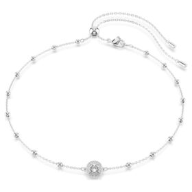 Pendentif Una Angelic, taille ronde, motifs double face, blanc, plaqué rhodium