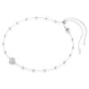 Pendentif Una Angelic, taille ronde, motifs double face, blanc, plaqué rhodium Pendentif Una Angelic, taille ronde, motifs double face, blanc, plaqué rhodium
