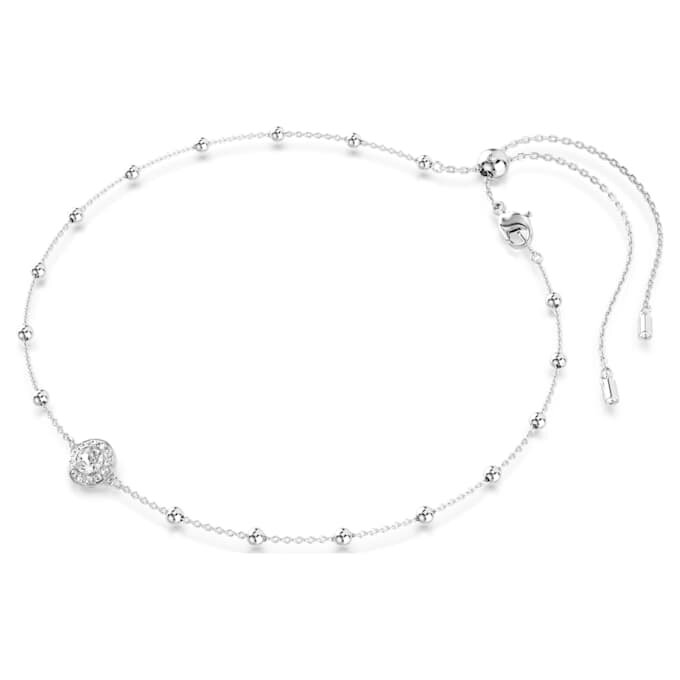 Pendentif Una Angelic, taille ronde, motifs double face, blanc, plaqué rhodium Pendentif Una Angelic, taille ronde, motifs double face, blanc, plaqué rhodium