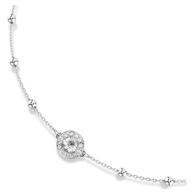 Pendentif Una Angelic, taille ronde, motifs double face, blanc, plaqué rhodium Pendentif Una Angelic, taille ronde, motifs double face, blanc, plaqué rhodium
