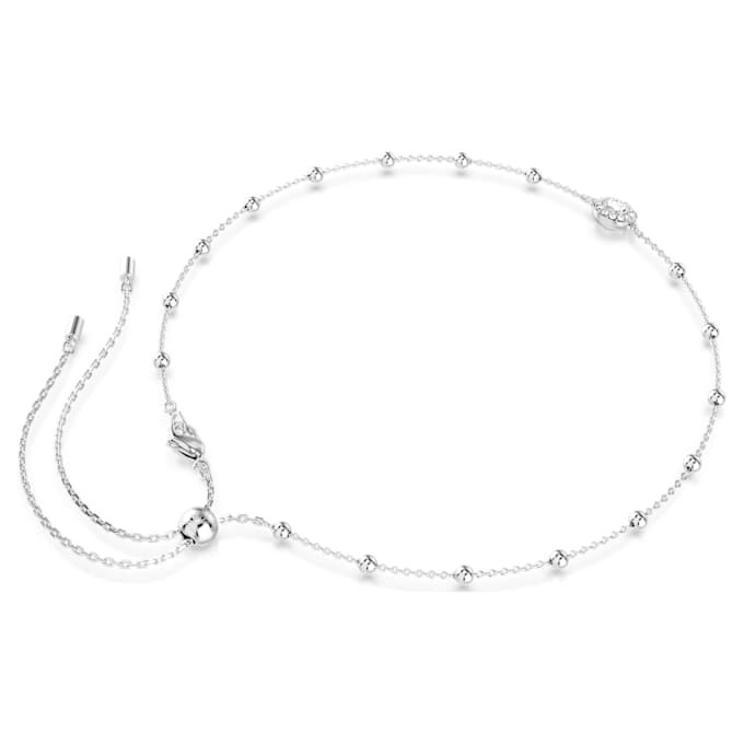 Pendentif Una Angelic, taille ronde, motifs double face, blanc, plaqué rhodium Pendentif Una Angelic, taille ronde, motifs double face, blanc, plaqué rhodium