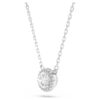 Pendentif Una Angelic, taille ronde, pavé, blanc, plaqué rhodium Pendentif Una Angelic, taille ronde, pavé, blanc, plaqué rhodium