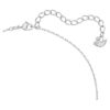 Pendentif Una à taille octogonale, blanc, plaqué rhodium Pendentif Una à taille octogonale, blanc, plaqué rhodium