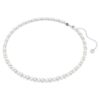 Perle en cristal sertie en Matrix, taille ronde, blanche, plaquée rhodium Perle en cristal sertie en Matrix, taille ronde, blanche, plaquée rhodium