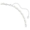 Perle en cristal sertie en Matrix, taille ronde, blanche, plaquée rhodium Perle en cristal sertie en Matrix, taille ronde, blanche, plaquée rhodium