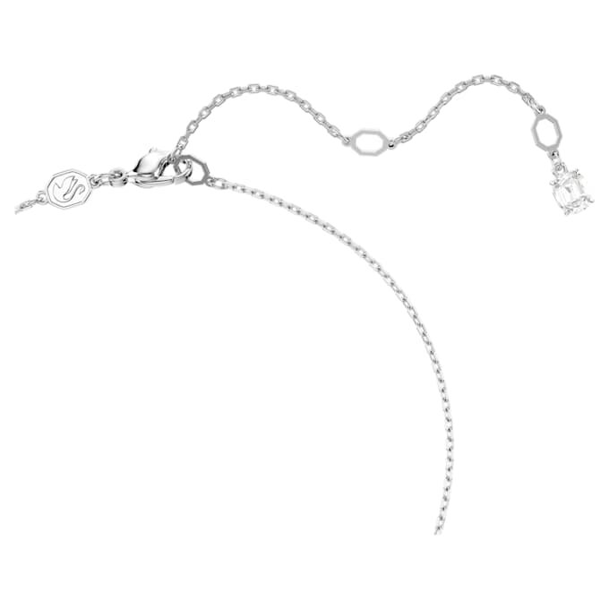 Perle en cristal sertie en Matrix, taille ronde, blanche, plaquée rhodium Perle en cristal sertie en Matrix, taille ronde, blanche, plaquée rhodium