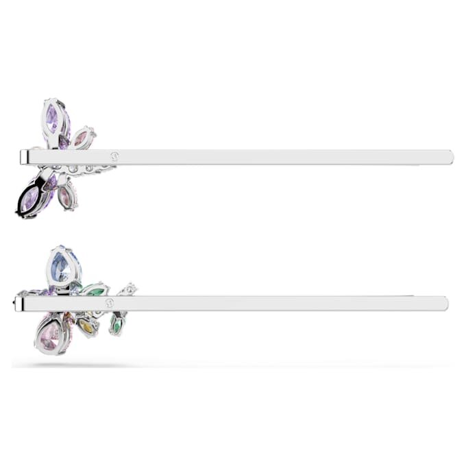 Épingles à cheveux Ariana Grande x Swarovski : formes variées, libellule, fleur, multicolores, plaquées rhodium Épingles à cheveux Ariana Grande x Swarovski : formes variées, libellule, fleur, multicolores, plaquées rhodium