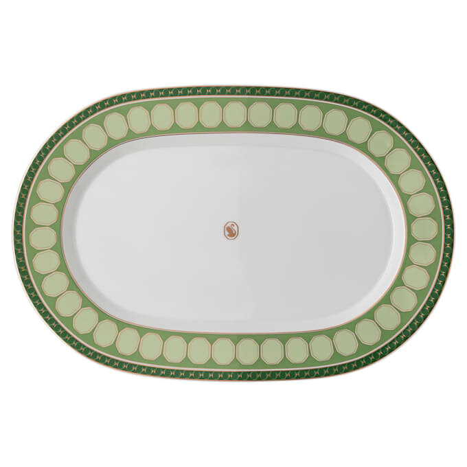 Plat de service Signum en porcelaine, grand format, vert Plat de service Signum en porcelaine, grand format, vert