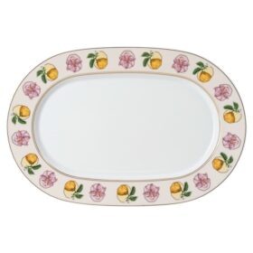 Plat Idyllia en porcelaine, motif Crystal Print, Lily Citron, petit format, multicolore