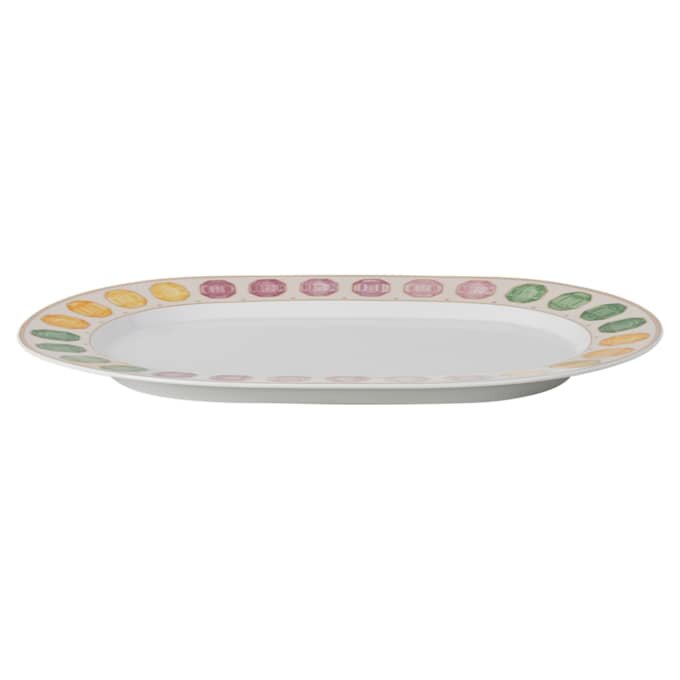 Plat Idyllia en porcelaine, motif « Crystal Print », pierres précieuses, grand format, multicolore Plat Idyllia en porcelaine, motif « Crystal Print », pierres précieuses, grand format, multicolore