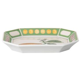 Plateau Idyllia en porcelaine, motif imprimé de cristaux, citron, petit format, multicolore