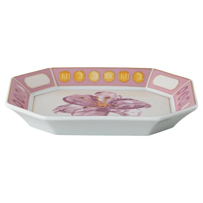 Plateau Idyllia en porcelaine, motif imprimé en cristal, fleur, petit, rose Plateau Idyllia en porcelaine, motif imprimé en cristal, fleur, petit, rose