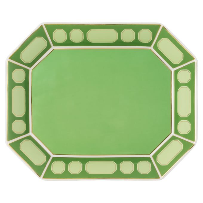 Plateau Signum en porcelaine, grand format, vert Plateau Signum en porcelaine, grand format, vert