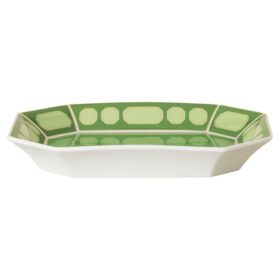 Plateau Signum en porcelaine, grand format, vert