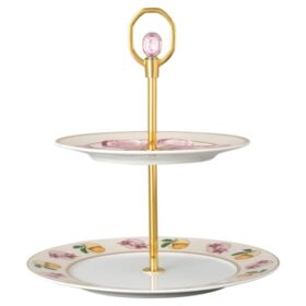 Porcelaine Idyllia éTagèRe, motif Crystal Print, Lily Citron, petit format, multicolore