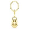 Porte-clés de forme ovale, blanc, plaqué or Porte-clés de forme ovale, blanc, plaqué or