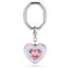 Porte-clés en forme de cœur, multicolore, plaqué rhodium Porte-clés en forme de cœur, multicolore, plaqué rhodium