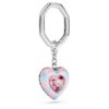 Porte-clés en forme de cœur, multicolore, plaqué rhodium Porte-clés en forme de cœur, multicolore, plaqué rhodium
