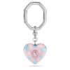 Porte-clés en forme de cœur, multicolore, plaqué rhodium Porte-clés en forme de cœur, multicolore, plaqué rhodium
