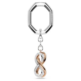 Porte-clés Infinity, blanc, finition métaux mélangés