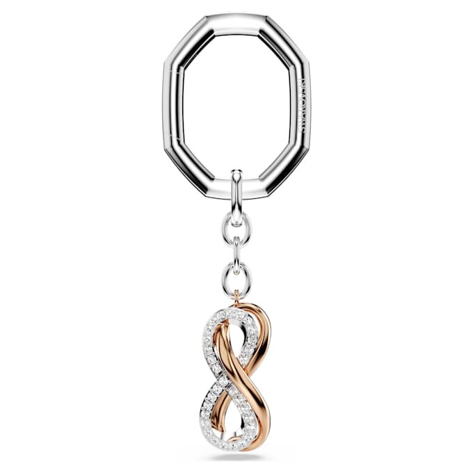 Porte-clés Infinity, blanc, finition métaux mélangés Porte-clés Infinity, blanc, finition métaux mélangés