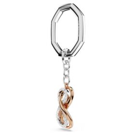 Porte-clés Infinity, blanc, finition métaux mélangés