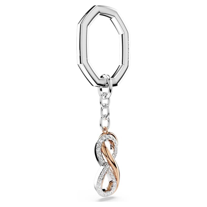Porte-clés Infinity, blanc, finition métaux mélangés Porte-clés Infinity, blanc, finition métaux mélangés