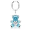 Porte-clés ours Teddy, bleu, plaqué rhodium Porte-clés ours Teddy, bleu, plaqué rhodium