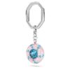 Porte-clés rond, multicolore, plaqué rhodium Porte-clés rond, multicolore, plaqué rhodium