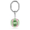 Porte-clés à taille octogonale, multicolore, plaqué rhodium Porte-clés à taille octogonale, multicolore, plaqué rhodium