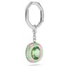 Porte-clés à taille octogonale, multicolore, plaqué rhodium Porte-clés à taille octogonale, multicolore, plaqué rhodium