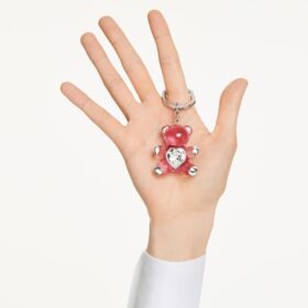 Porte-clés Teddy Bear, rose, plaqué rhodium Porte-clés Teddy Bear, rose, plaqué rhodium