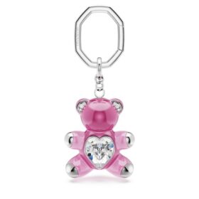 Porte-clés Teddy Bear, rose, plaqué rhodium Porte-clés Teddy Bear, rose, plaqué rhodium