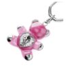 Porte-clés Teddy Bear, rose, plaqué rhodium Porte-clés Teddy Bear, rose, plaqué rhodium
