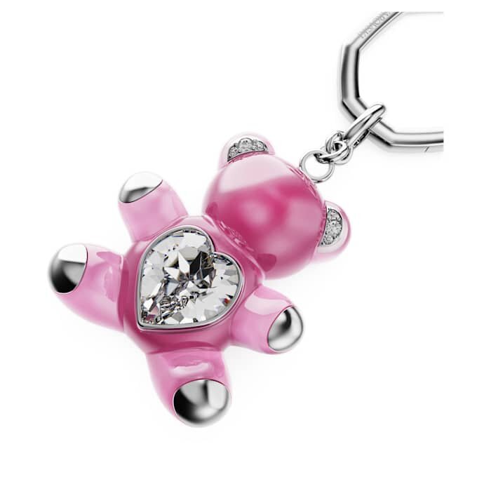 Porte-clés Teddy Bear, rose, plaqué rhodium Porte-clés Teddy Bear, rose, plaqué rhodium