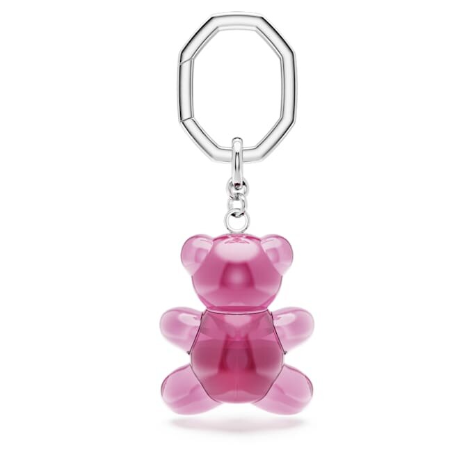 Porte-clés Teddy Bear, rose, plaqué rhodium Porte-clés Teddy Bear, rose, plaqué rhodium