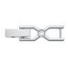 Rallonge Imber Emily Tennis, taille ronde, blanche, plaquée rhodium Rallonge Imber Emily Tennis, taille ronde, blanche, plaquée rhodium