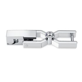 Rallonge Imber Emily Tennis, taille ronde, blanche, plaquée rhodium