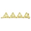 Rallonge Matrix à taille triangulaire, jaune, plaqué or Rallonge Matrix à taille triangulaire, jaune, plaqué or