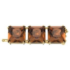 Rallonge Millenia à cristaux carrés, marron, plaqué or